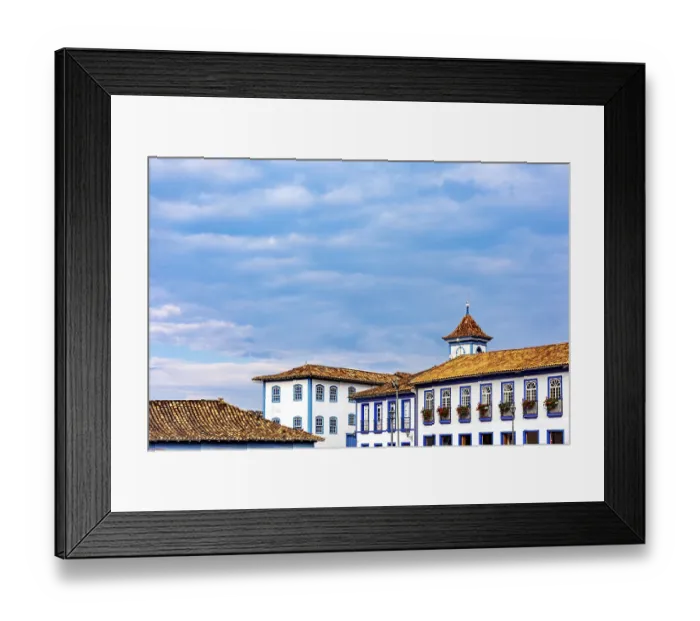 Framed Print : Mansions and architecture of the historic city of Diamantina in Minas Gerais