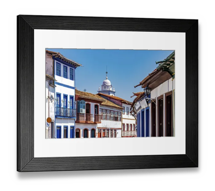 Framed Print : Houses and architecture of the historic city of Diamantina in Minas Gerais Framed Print : Houses and architecture of the historic city of Diamantina in Minas Gerais