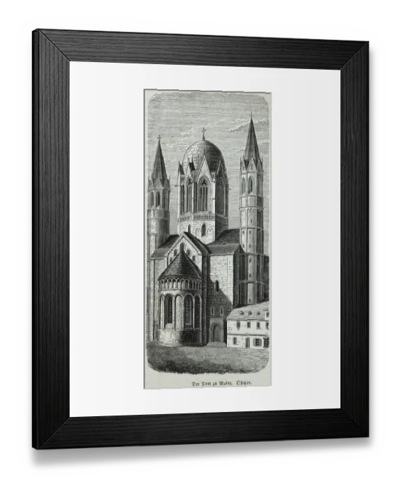 Framed Print : Hohe Dom St. Martin in Mainz, east choir of the cathedral Framed Print : Hohe Dom St. Martin in Mainz, east choir of the cathedral