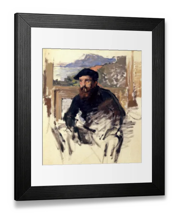 Framed Print : Self Portrait of Claude Monet, 1884