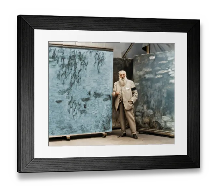 Framed Print : Portrait of Claude Monet, studio at Giverny Framed Print : Portrait of Claude Monet, studio at Giverny