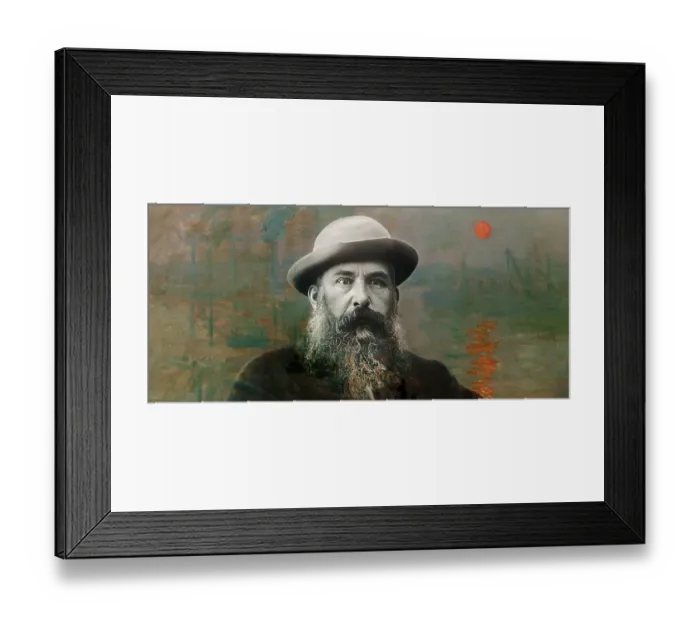 Framed Print : Portrait of Claude Monet, 1840 - 1926
