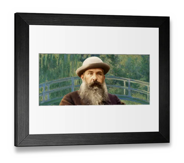 Framed Print : Portrait of Claude Monet, 1840 - 1926