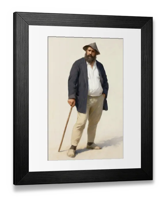 Framed Print : Portrait of Claude Monet, garden at Giverny Framed Print : Portrait of Claude Monet, garden at Giverny