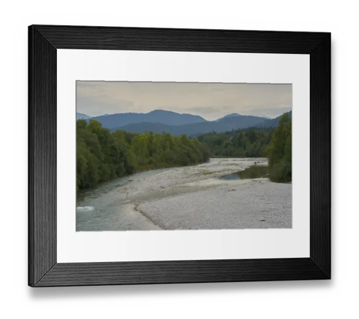Framed Print : Isar Valley near Scharnitz, Isar