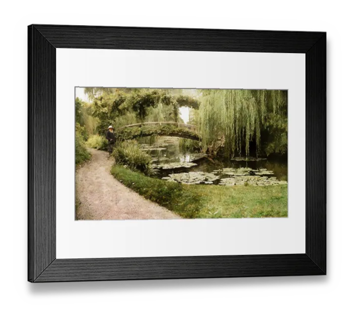 Framed Print : Portrait of Claude Monet, garden at Giverny Framed Print : Portrait of Claude Monet, garden at Giverny