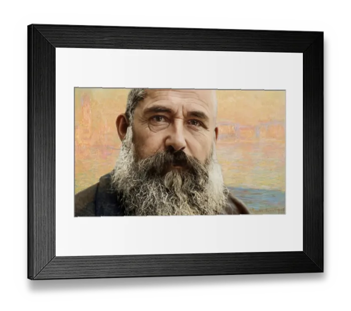 Framed Print : Portrait of Claude Monet, 1840 - 1926