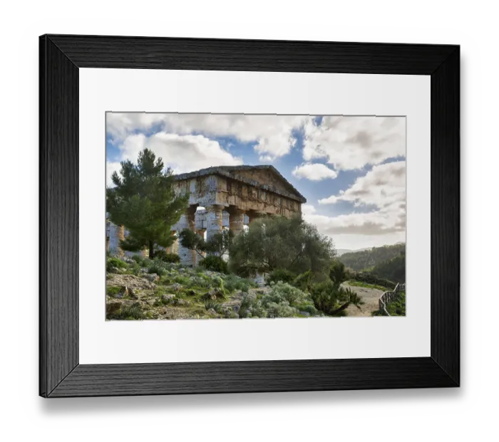 Framed Print : Elymian Doric Temple, Ruins, Ancient City of Segesta