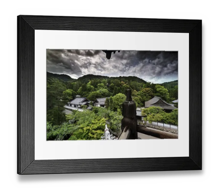 Framed Print : Nanzen-ji temple complex with a view of the surrounding forest in Kyoto Framed Print : Nanzen-ji temple complex with a view of the surrounding forest in Kyoto