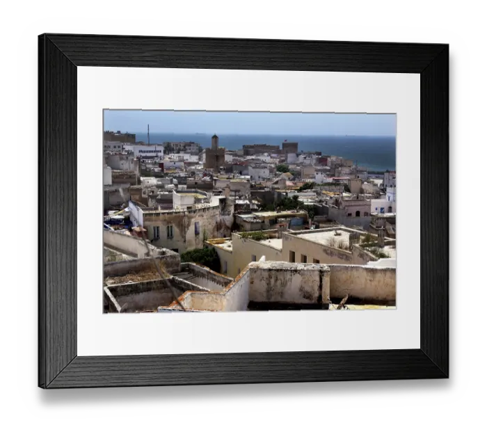 Framed Print : Panoramic view of Safi with Moroccan architecture and sea in the background Framed Print : Panoramic view of Safi with Moroccan architecture and sea in the background
