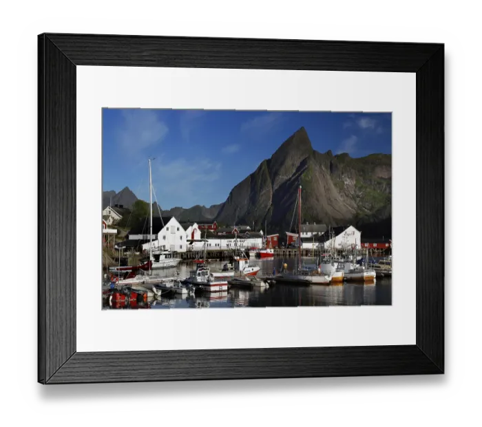 Framed Print : Sakrisoy harbour with boats Framed Print : Sakrisoy harbour with boats