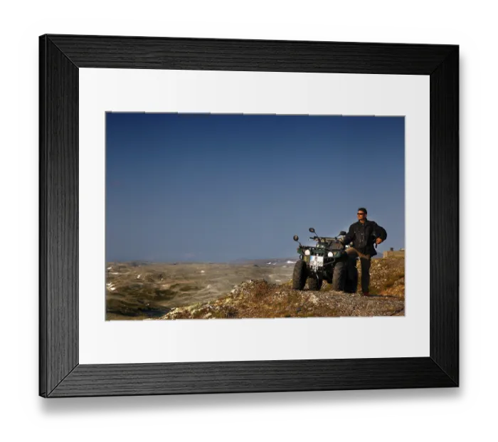 Framed Print : Adventurous ATV ride through the vast