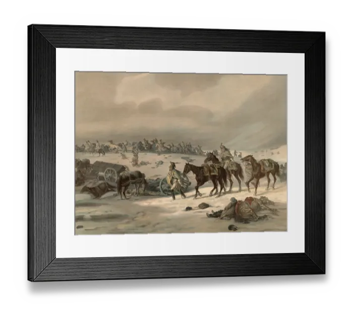 Framed Print : Napoleon's army retreat from Russia