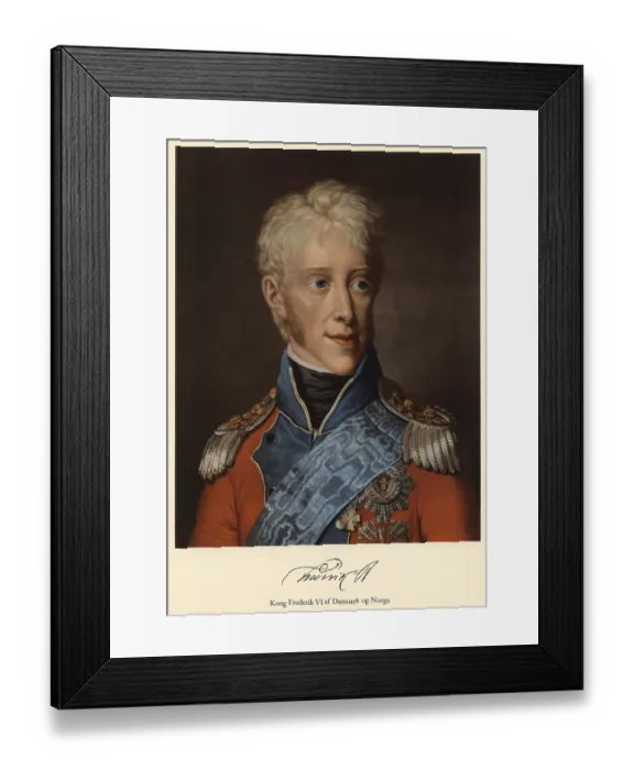 Framed Print : Frederick VI, Frederik, was King of Denmark from 1808 to 1839 and King of Norway from 1808 to 1814