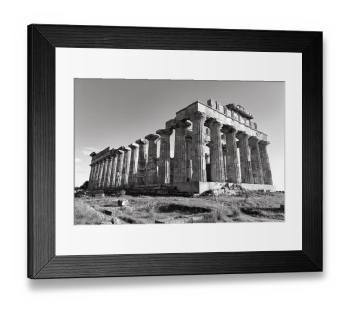Framed Print : Temple E, Temple of Hera in the ancient Greek city of Selinunte