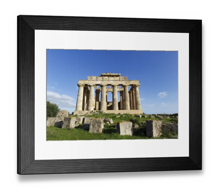 Framed Print : Temple E, Temple of Hera in the ancient Greek city of Selinunte