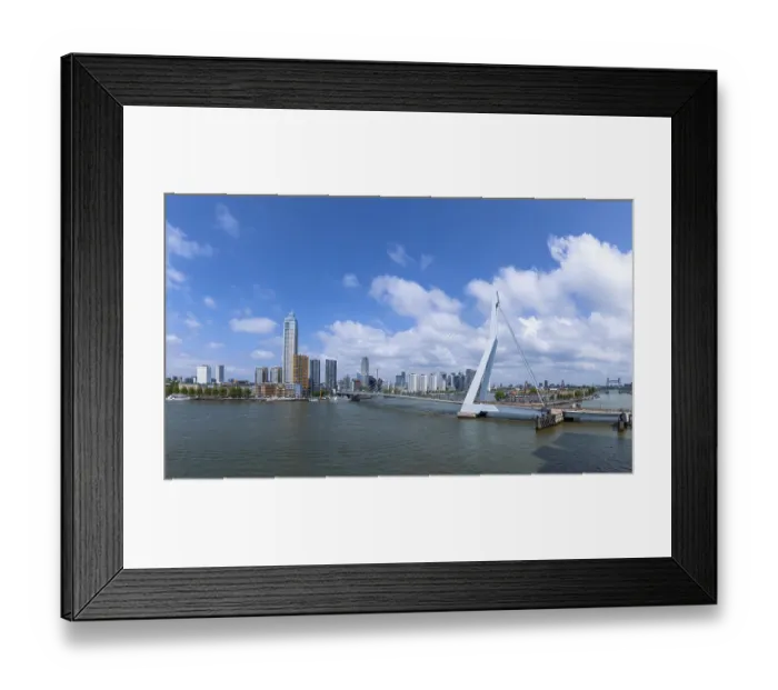 Framed Print : Panoramic view of Erasmus Erasmusbrug bridge in Rotterdam Framed Print : Panoramic view of Erasmus Erasmusbrug bridge in Rotterdam