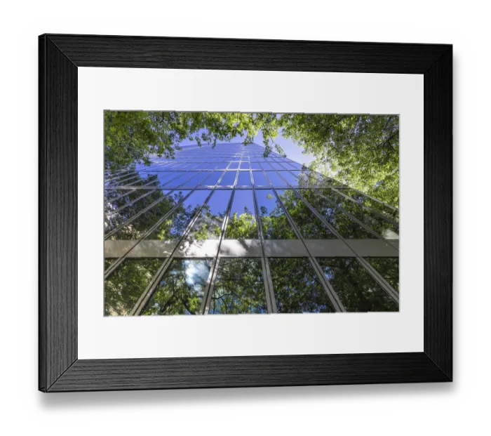 Framed Print : Scenic Vancouver financial district skyline in the city downtown near Robson square Framed Print : Scenic Vancouver financial district skyline in the city downtown near Robson square