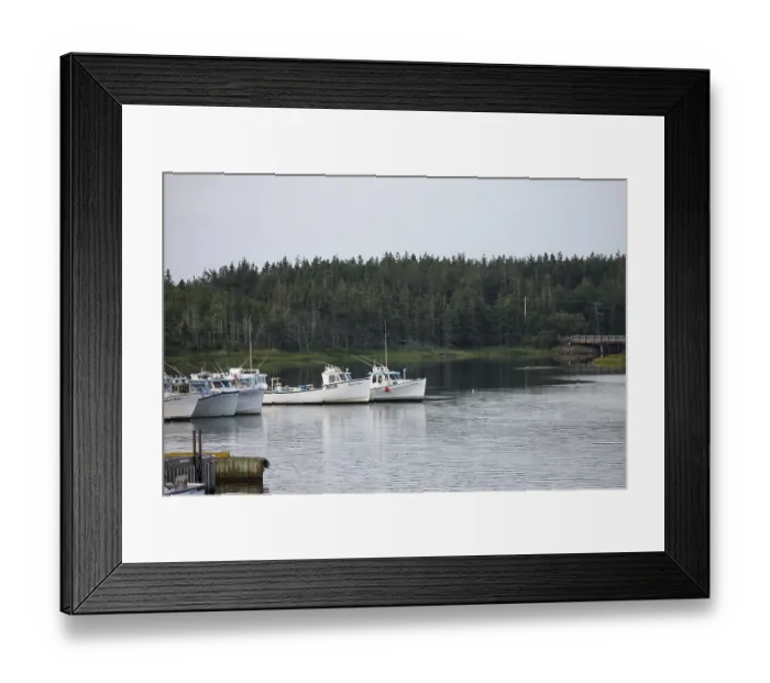 Framed Print : Boats anchored quietly in a forested waterfront area in rural Prince Edward Island Framed Print : Boats anchored quietly in a forested waterfront area in rural Prince Edward Island