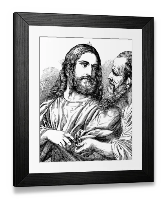 Framed Print : Oil painting The Interest Gain