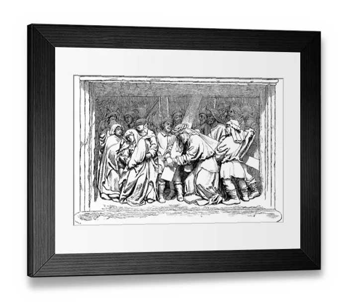 Framed Print : Of the Stations, after Adam Kraft (1460 -1509)