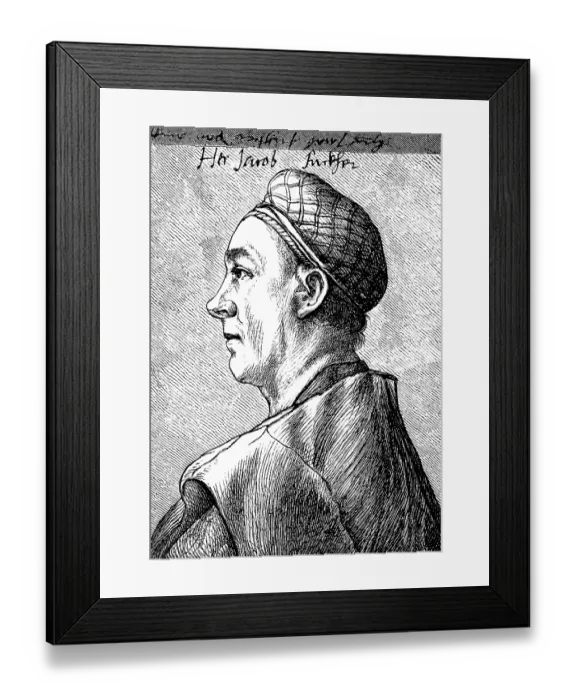 Framed Print : Portrait in side view of Jakob Fugger the Rich