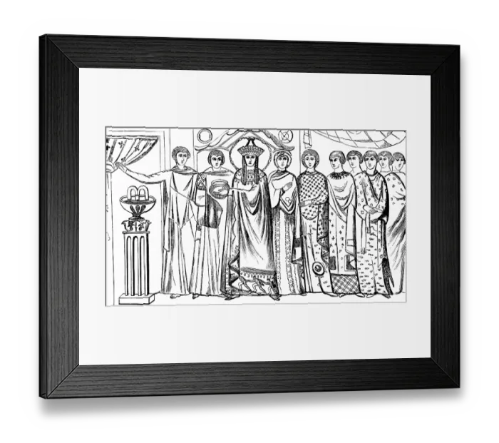 Framed Print : Empress Theodora and entourage Framed Print : Empress Theodora and entourage