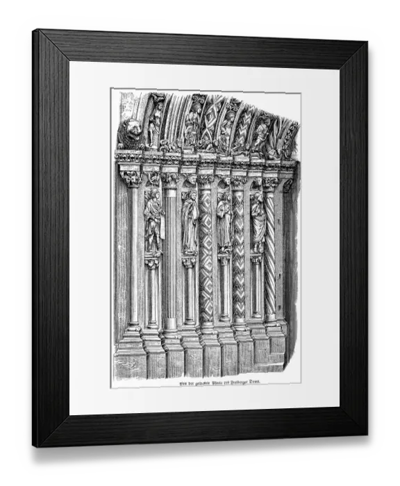 Framed Print : Part of the golden gate of St. Mary's Evangelical Lutheran Cathedral