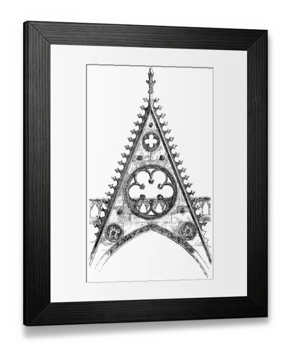Framed Print : Wimperg, decorative gable from the south portal of the Notre Dame facade Framed Print : Wimperg, decorative gable from the south portal of the Notre Dame facade