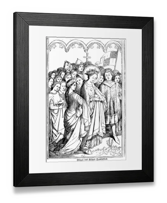 Framed Print : Left wing of Cologne Cathedral painting