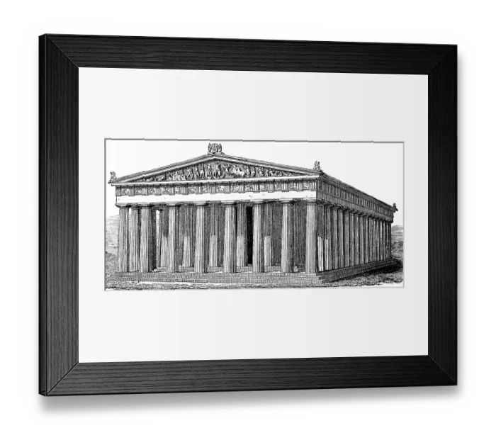 Framed Print : Parthenon, temple of the city goddess Athena Parthenos