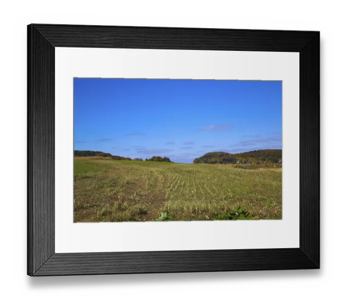 Framed Print : Field, harvested field, agricultural land Framed Print : Field, harvested field, agricultural land