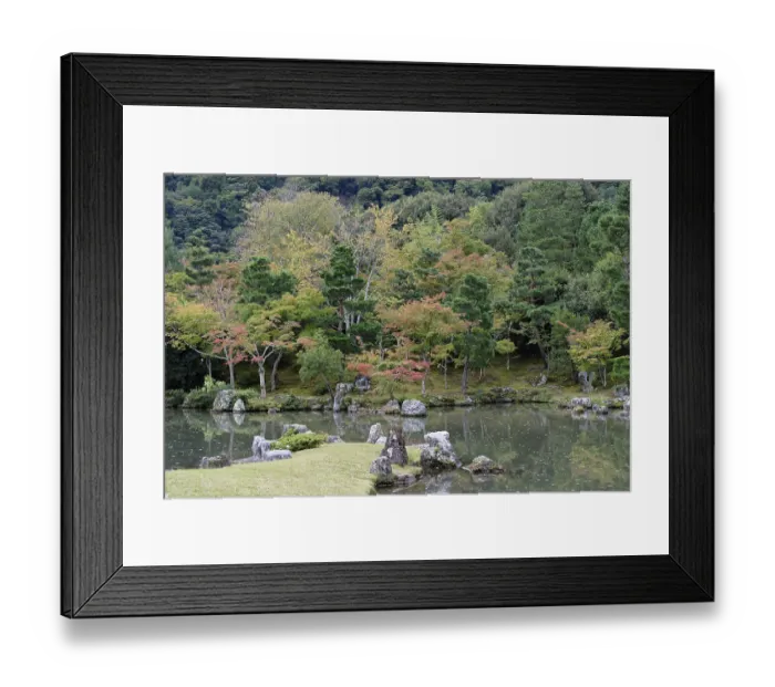 Framed Print : Reflection, Sogenchi Teien, Tenryu-ji Temple