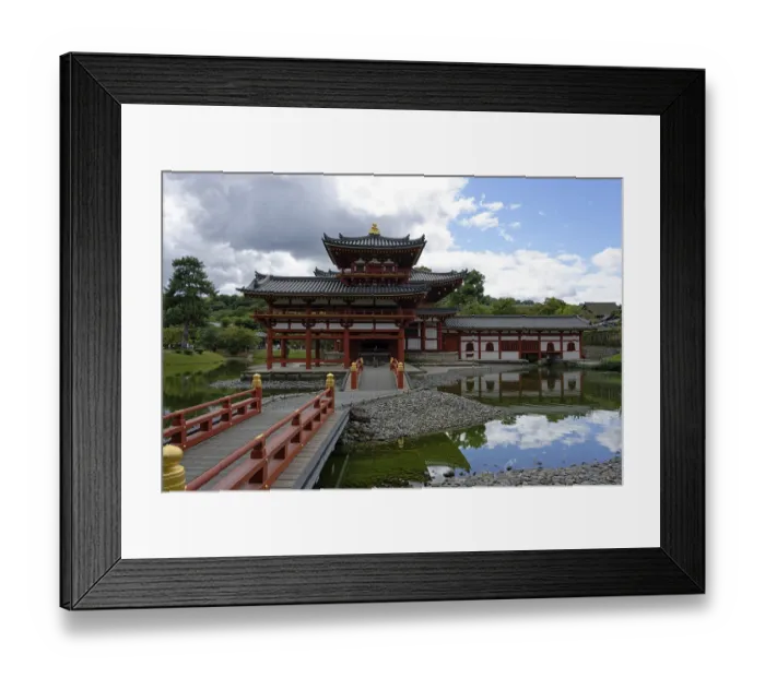 Framed Print : Bridge, Phoenix Hall, Byodo-in Temple