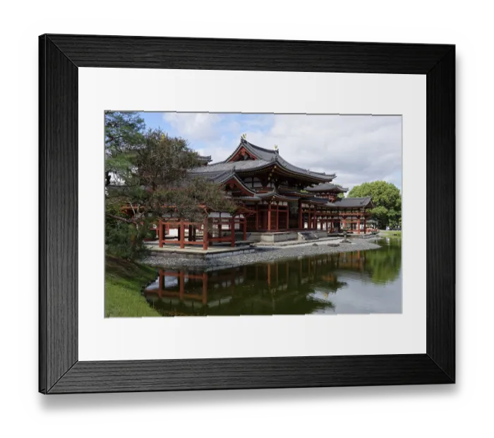 Framed Print : Reflection, Phoenix Hall, Byodo-in Temple