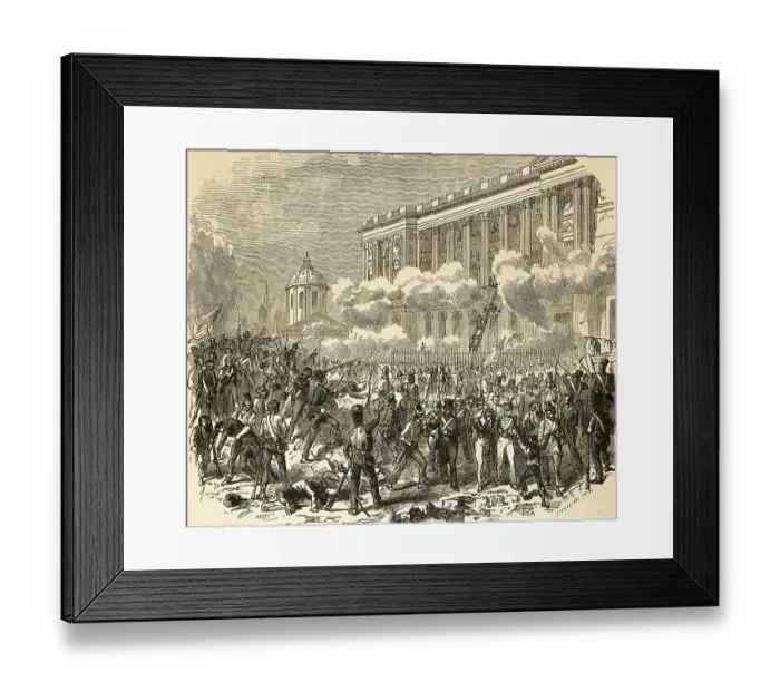 Framed Print : Storming of the Louvre, Paris, revolution Framed Print : Storming of the Louvre, Paris, revolution