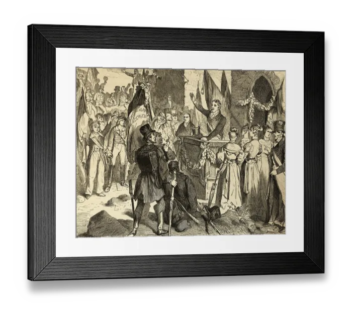 Framed Print : The Hambach Festival (May 1832) popular assembly