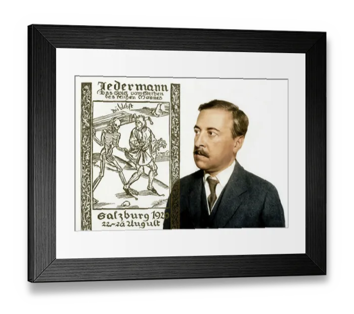 Framed Print : Hugo von Hofmannsthal, 1874-1929