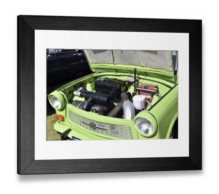 Framed Print : Motor, car engine of the Trabant 601 at Oldtimer Ausstellung Framed Print : Motor, car engine of the Trabant 601 at Oldtimer Ausstellung