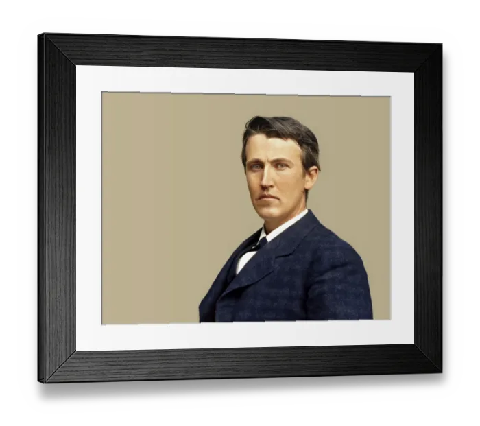 Framed Print : Thomas Alva Edison, 1847 - 1931 Framed Print : Thomas Alva Edison, 1847 - 1931