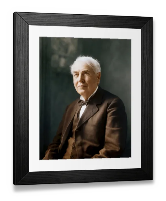 Framed Print : Portrait of Thomas Alva Edison