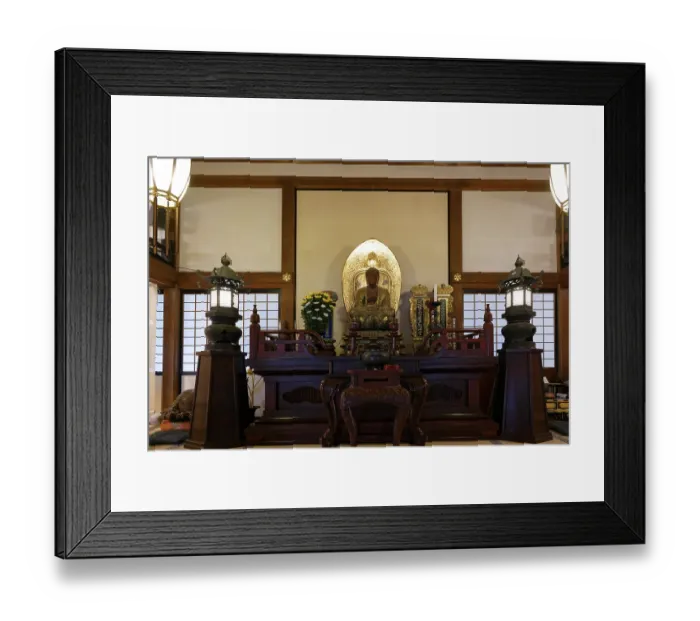 Framed Print : Interior view, Buddha, Engaku-ji Temple