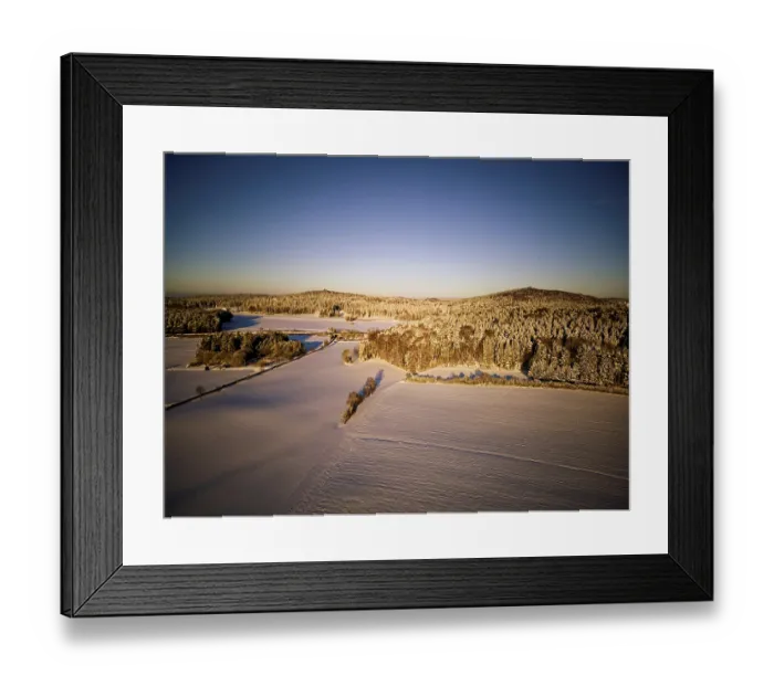 Framed Print : Winter, snow, forest, trees, drone Framed Print : Winter, snow, forest, trees, drone