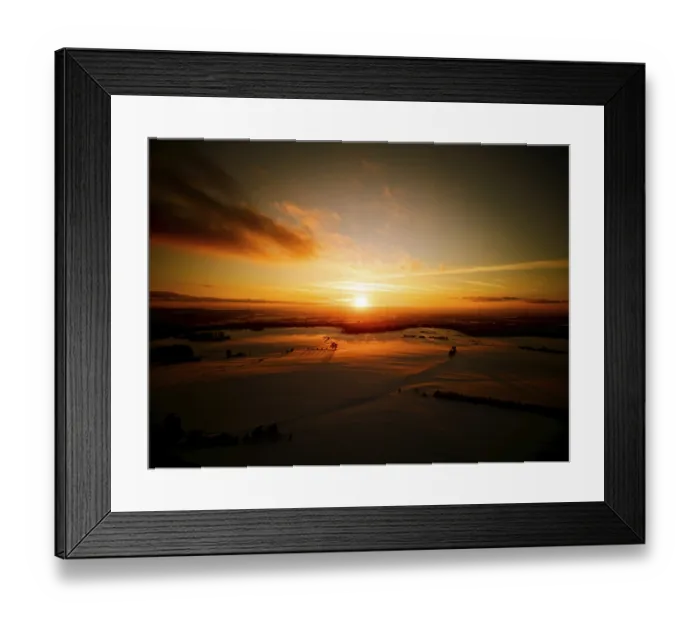 Framed Print : Winter, snow, forest, trees, drone