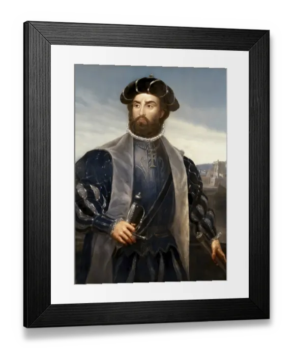 Framed Print : Vasco da Gama, c. 1460s - 1524 Framed Print : Vasco da Gama, c. 1460s - 1524