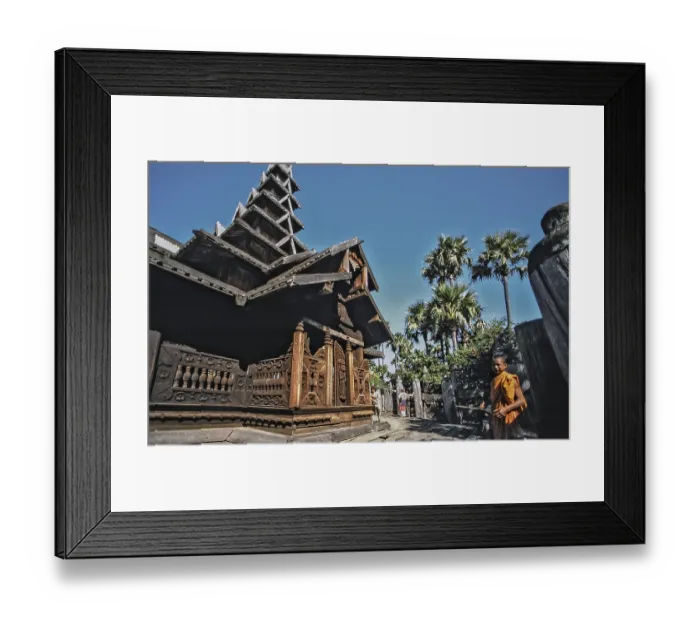 Framed Print : Bagaya Kyaung, wooden monastery in Inwa near Ava Framed Print : Bagaya Kyaung, wooden monastery in Inwa near Ava