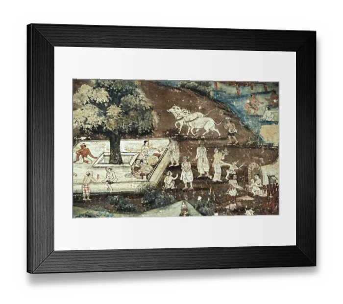 Framed Print : Frescoes in the Kyauk Tawgyi Pagoda in Amarapura at the end of U'bein's Bridge Framed Print : Frescoes in the Kyauk Tawgyi Pagoda in Amarapura at the end of U'bein's Bridge