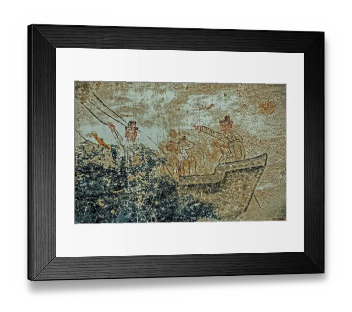 Framed Print : Frescoes in the Kyauk Tawgyi Pagoda in Amarapura at the end of U'bein's Bridge