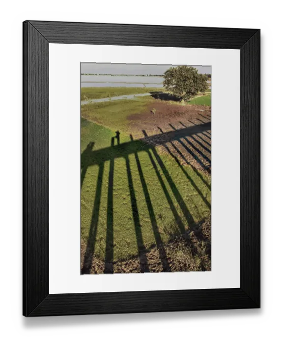 Framed Print : U'bein's Bridge casts long shadows