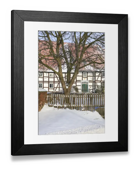 Framed Print : Half-timbered house of an old farm